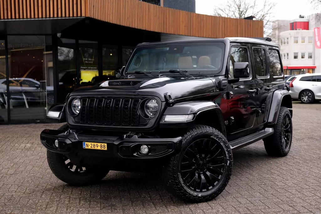 Jeep Wrangler Unlimited 4xe 380 Rubicon BRUTE! Khan velgen ACC stoel/stuurwielverwarming Carplay Trekhaak Alpine Cabrio