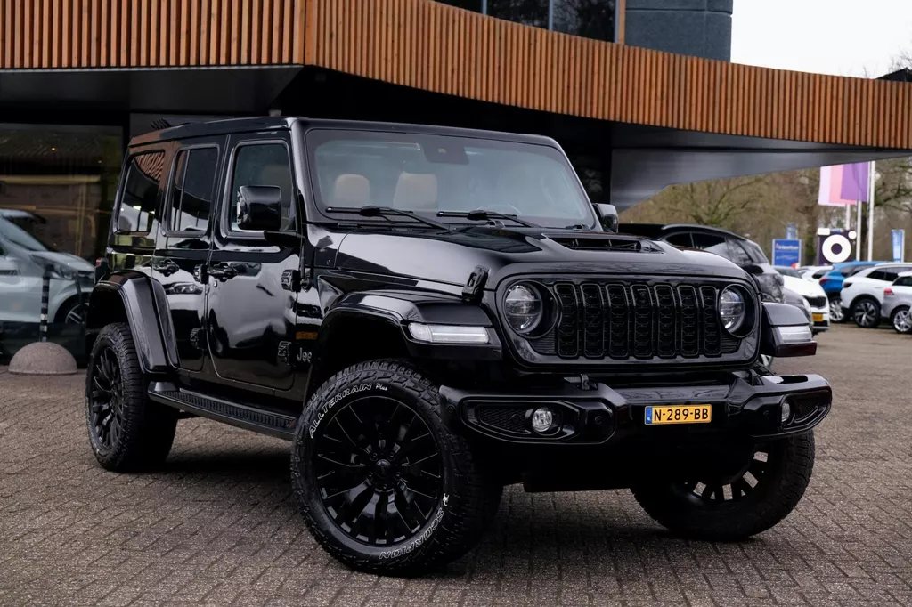 Jeep Wrangler Unlimited 4xe 380 Rubicon BRUTE! Khan velgen ACC stoel/stuurwielverwarming Carplay Trekhaak Alpine Cabrio